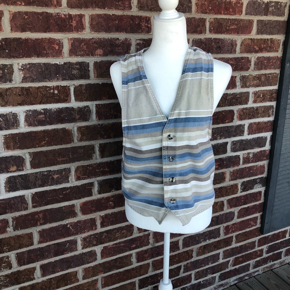 Vintage Western Stuffed Shirt Jeanswear Jean Vest Size Medium